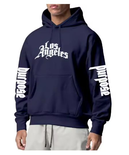 Los Angeles Art Letter Design Hoodie – Oversized Streetwear Sweatshirt for Men & Women