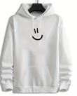 New Men’s Hooded Sweatshirt with Cute Smile Graphic – Plus Size for Big & Tall