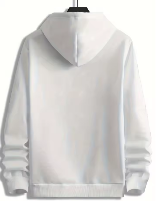 New Men’s Hooded Sweatshirt with Cute Smile Graphic – Plus Size for Big & Tall