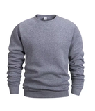 Men’s Crew Neck Sweatshirt – Solid Color Long Sleeve Pullover