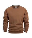 Men’s Crew Neck Sweatshirt – Solid Color Long Sleeve Pullover
