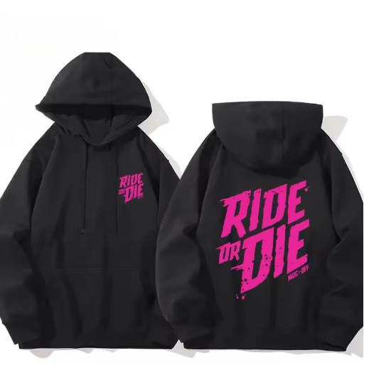 Ride or Die Cotton Hoodie – Unisex Autumn/Winter Essential