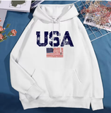 USA Flag Stars and Stripes Fleece Hoodie – Unisex Oversized