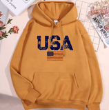 USA Flag Stars and Stripes Fleece Hoodie – Unisex Oversized
