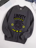 Leopard Print “Free and Unrestrained” Unisex Fleece Sweatshirt