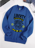 Leopard Print “Free and Unrestrained” Unisex Fleece Sweatshirt
