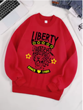 Leopard Print “Free and Unrestrained” Unisex Fleece Sweatshirt
