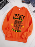 Leopard Print “Free and Unrestrained” Unisex Fleece Sweatshirt