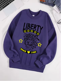Leopard Print “Free and Unrestrained” Unisex Fleece Sweatshirt
