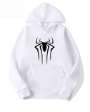 Unisex Solid Color Spider Print Hoodie