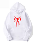 Unisex Solid Color Spider Print Hoodie