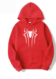 Unisex Solid Color Spider Print Hoodie