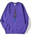 Nine Planets Universe Solar System Printed Men’s Pullover – Casual Hooded Crewneck Sweatshirt, Autumn Fleece Streetwear