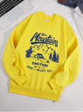 “Emotion and I Must Go” Printed Unisex Sweatshirt – Vintage Loose Fleece Pullover