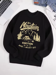 “Emotion and I Must Go” Printed Unisex Sweatshirt – Vintage Loose Fleece Pullover