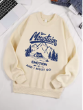 “Emotion and I Must Go” Printed Unisex Sweatshirt – Vintage Loose Fleece Pullover