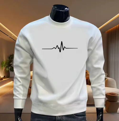 Men’s Sweatshirts – Printed O-Neck Long Sleeve Pullover | Casual & Versatile Daily Wear