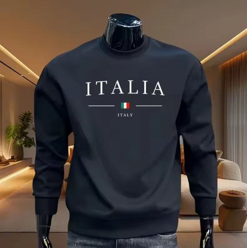 Men’s Sweatshirt – O-Neck Long Sleeve Casual Pullover