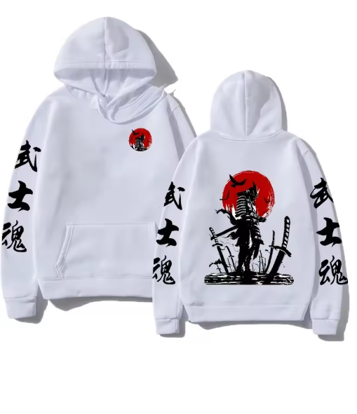 New Men’s Anime Print Hoodie – Casual Long Sleeve Pullover