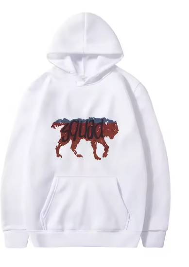 Funny Retro Wolf Squad Hoodie – Men’s Casual Sweatshirt