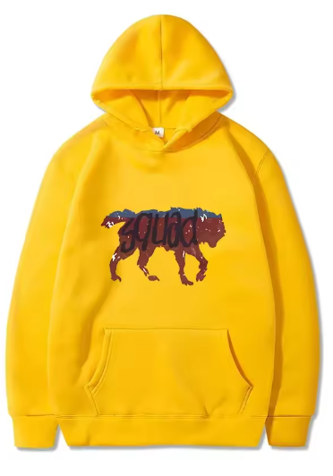 Funny Retro Wolf Squad Hoodie – Men’s Casual Sweatshirt