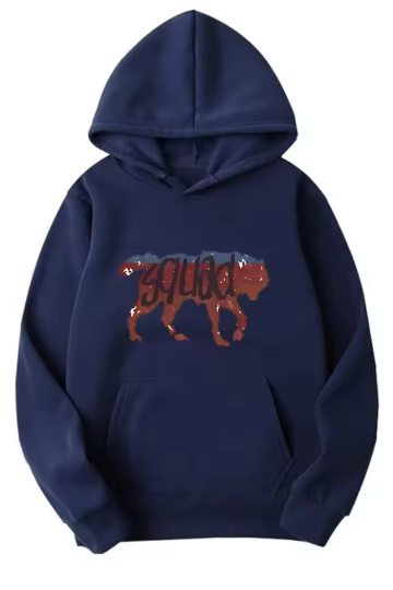 Funny Retro Wolf Squad Hoodie – Men’s Casual Sweatshirt