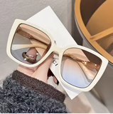 Women’s Large Square Fashion Sunglasses – Gradient Purple Lens