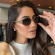 Oval Sunglasses for Women & Men – Trendy Metal Frame Shades