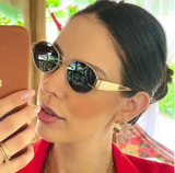 Oval Sunglasses for Women & Men – Trendy Metal Frame Shades