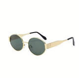 Oval Sunglasses for Women & Men – Trendy Metal Frame Shades