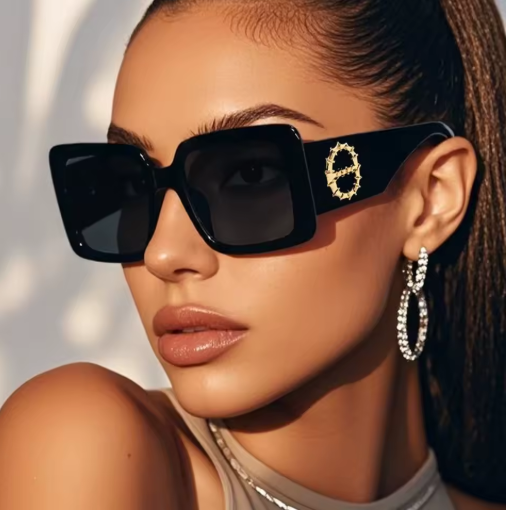 2pcs Brand Square Sunglasses – Luxury Vintage Eyewear for Women & Men