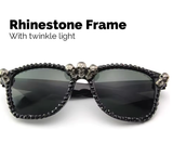 Women’s Gothic Skull Cat Eye Sunglasses – Vintage Rhinestone Shades