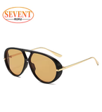 Oversized Oval Punk Pilot Women’s Sunglasses – 2025 Luxury Vintage Style