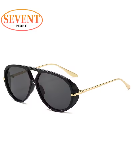 Oversized Oval Punk Pilot Women’s Sunglasses – 2025 Luxury Vintage Style