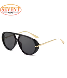 Oversized Oval Punk Pilot Women’s Sunglasses – 2025 Luxury Vintage Style