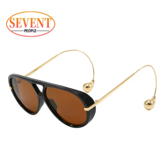 Oversized Oval Punk Pilot Women’s Sunglasses – 2025 Luxury Vintage Style