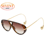 Oversized Oval Punk Pilot Women’s Sunglasses – 2025 Luxury Vintage Style