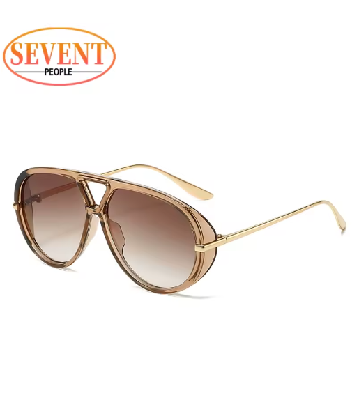 Oversized Oval Punk Pilot Women’s Sunglasses – 2025 Luxury Vintage Style