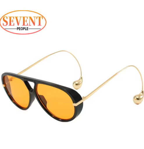 Oversized Oval Punk Pilot Women’s Sunglasses – 2025 Luxury Vintage Style