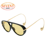 Oversized Oval Punk Pilot Women’s Sunglasses – 2025 Luxury Vintage Style