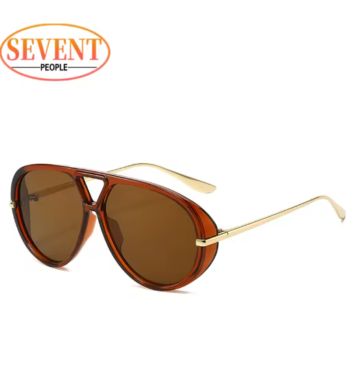 Oversized Oval Punk Pilot Women’s Sunglasses – 2025 Luxury Vintage Style