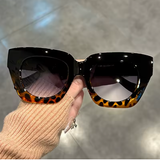 Chic Gradient Cat Eye Sunglasses – Trendy Color Block Shades for Women