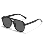Vintage Unisex Square Sunglasses – Classic Designer Black Shades