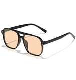 Vintage Unisex Square Sunglasses – Classic Designer Black Shades