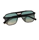 Vintage Unisex Square Sunglasses – Classic Designer Black Shades