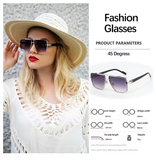 Modern Women’s Sunglasses 2025 – Stylish Square Frame with Metal Detail