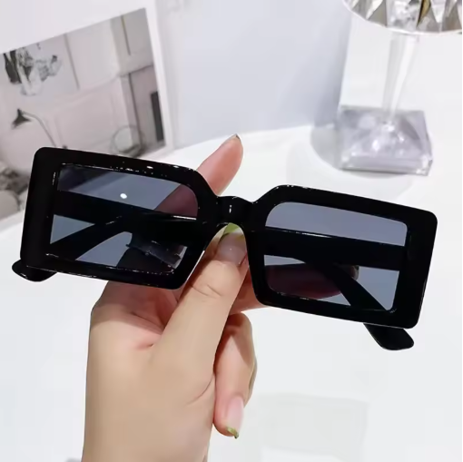 Women’s Small Frame Sunglasses – Trendy Jelly Color Square Shades