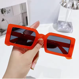 Women’s Small Frame Sunglasses – Trendy Jelly Color Square Shades