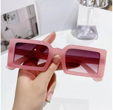 Women’s Small Frame Sunglasses – Trendy Jelly Color Square Shades