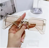 Women’s Small Frame Sunglasses – Trendy Jelly Color Square Shades